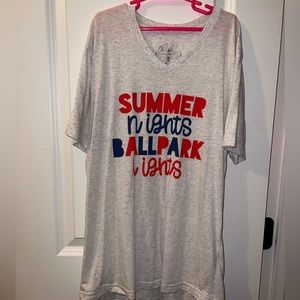 summer nights ballpark lights